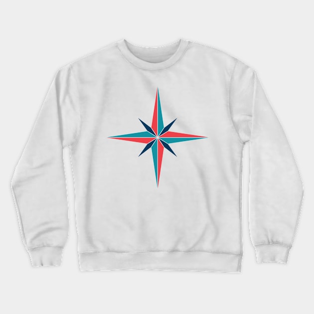 Compass Rose Crewneck Sweatshirt by SWON Design